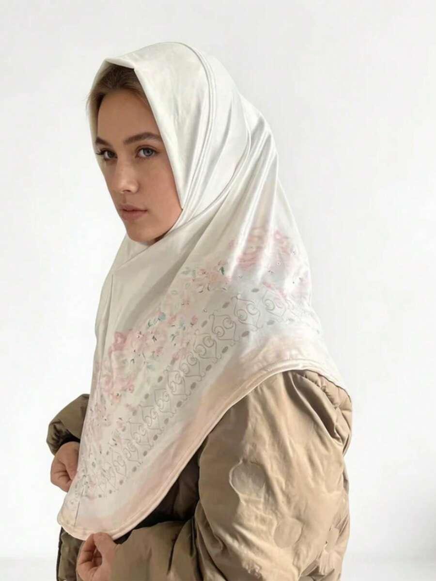 SHEIN BEŻOWA CHUSTA HIDŻAB S06