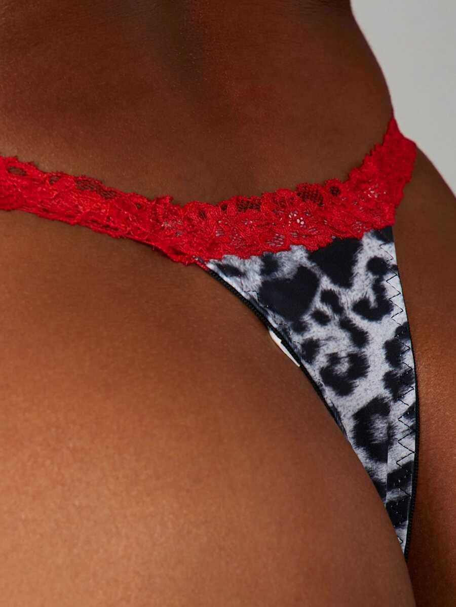 MISSGUIDED MAJTKI STRINGI ZWIERZĘCY MOTYW S09__XS