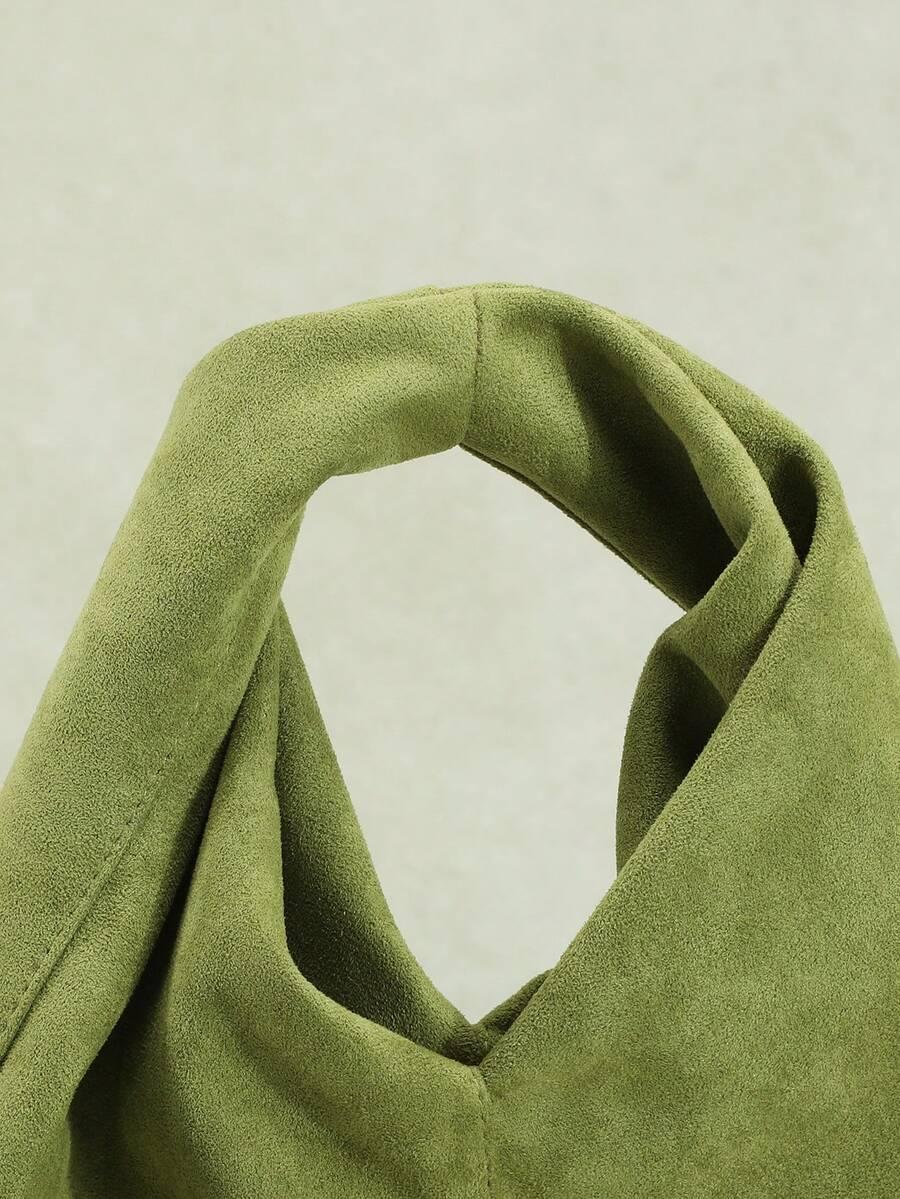 SHEIN ZIELONA TOREBKA IMITACJA ZAMSZU S07__23X11X27