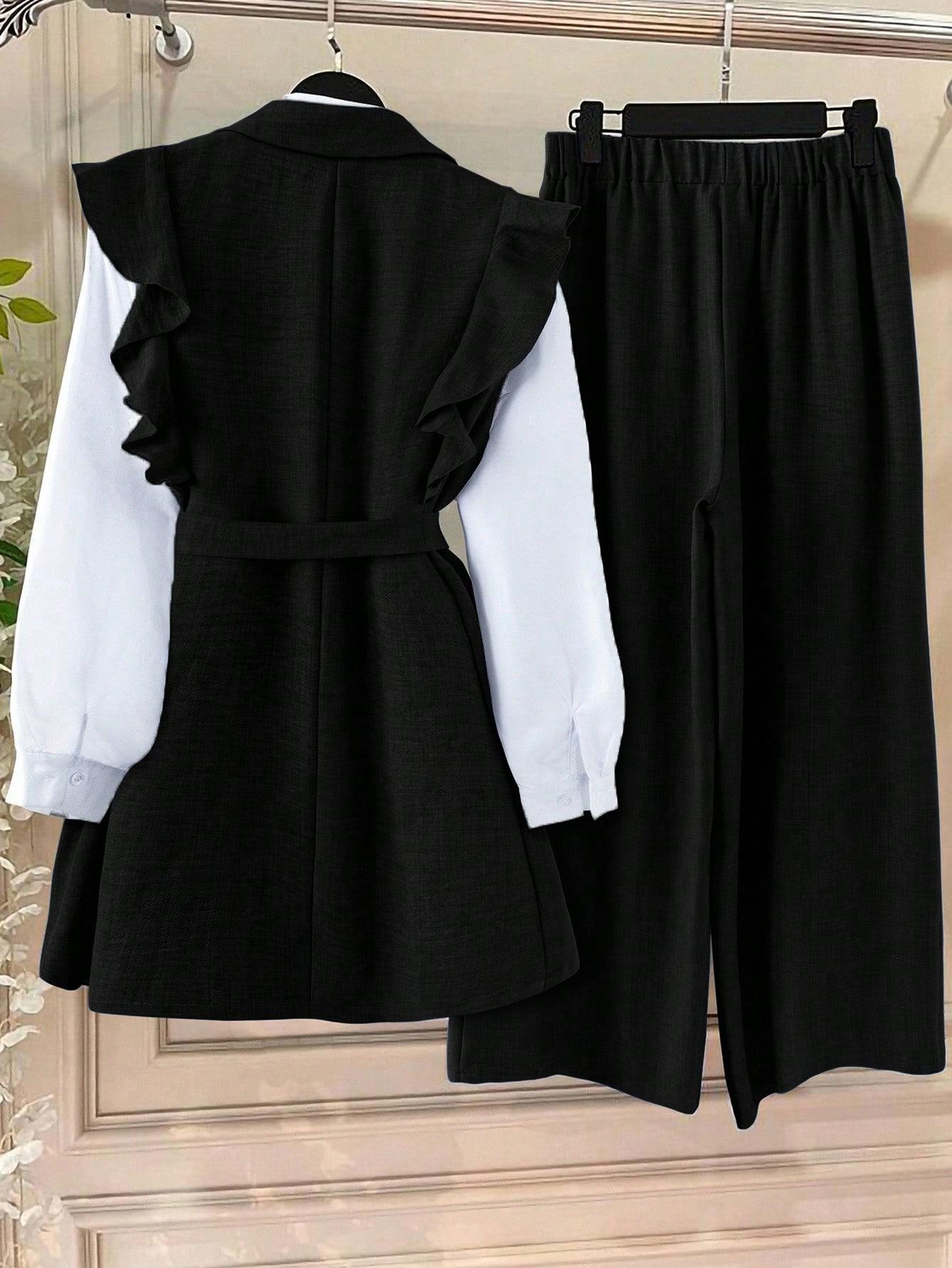 SHEIN CZARNE SPODNIE CASUAL S06__52