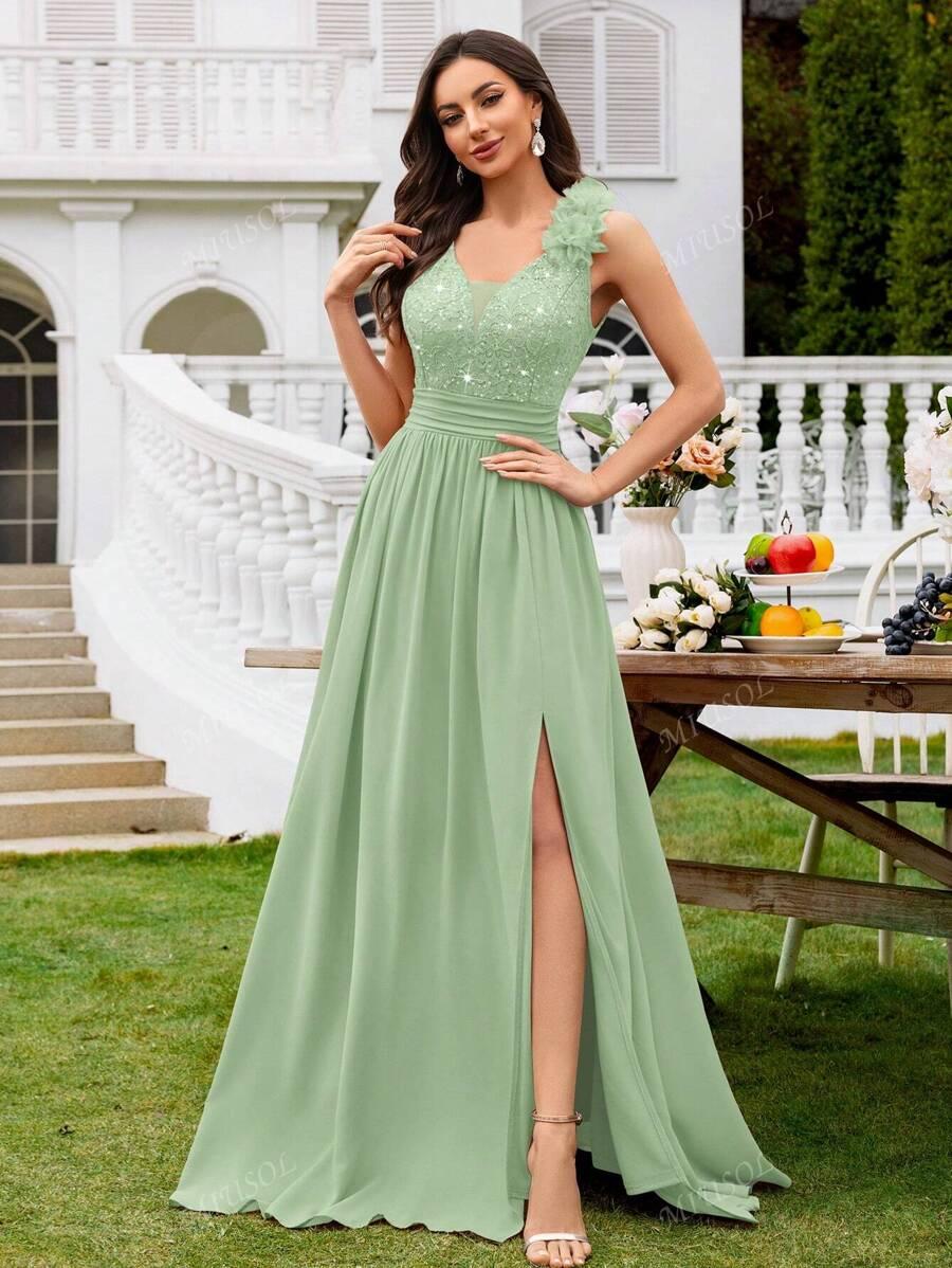 SHEIN ZIELONA MAXI SUKIENKA S06__XXL