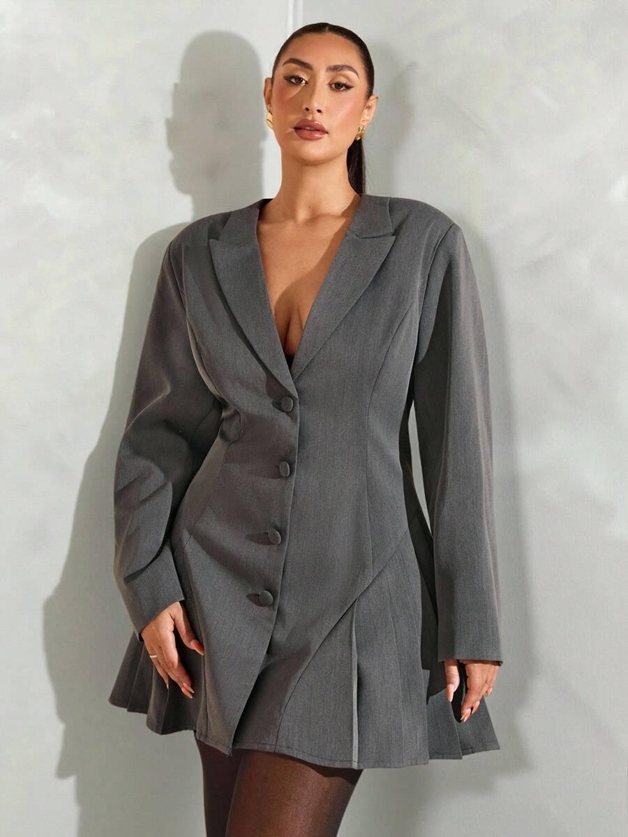 SHEIN SZARA MARYNARKOWA SUKIENKA S06__52