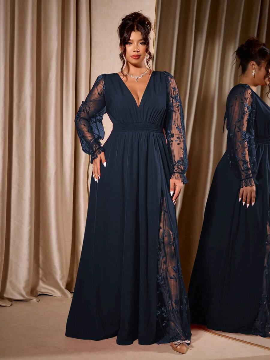 SHEIN GRANATOWA MAXI SUKIENKA S06__46