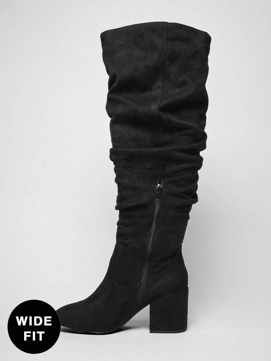 SHEIN CZARNE KOZAKI NA OBCASIE W01__41