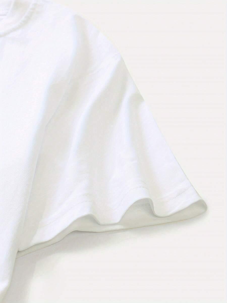 SHEIN BIAŁY T-SHIRT NADRUK S06__S