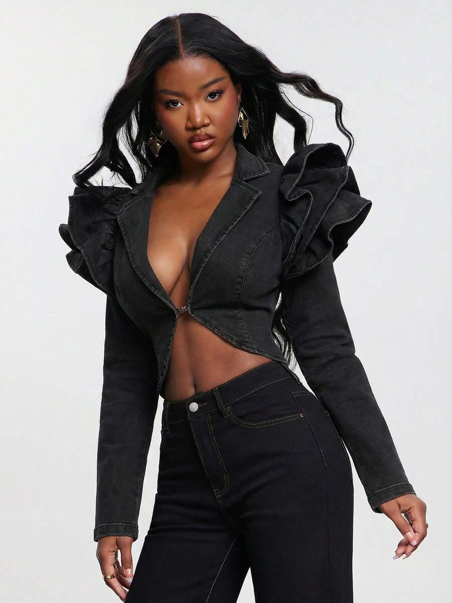 NYA SZN CZARNA KURTKA JEANS S06__M