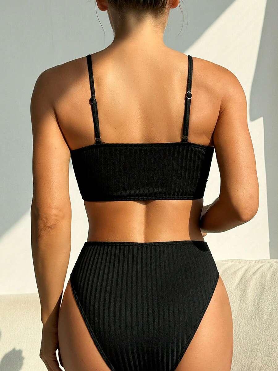 SHEIN DWUCZĘŚCIOWY STRÓJ KĄPIELOWY S09__L