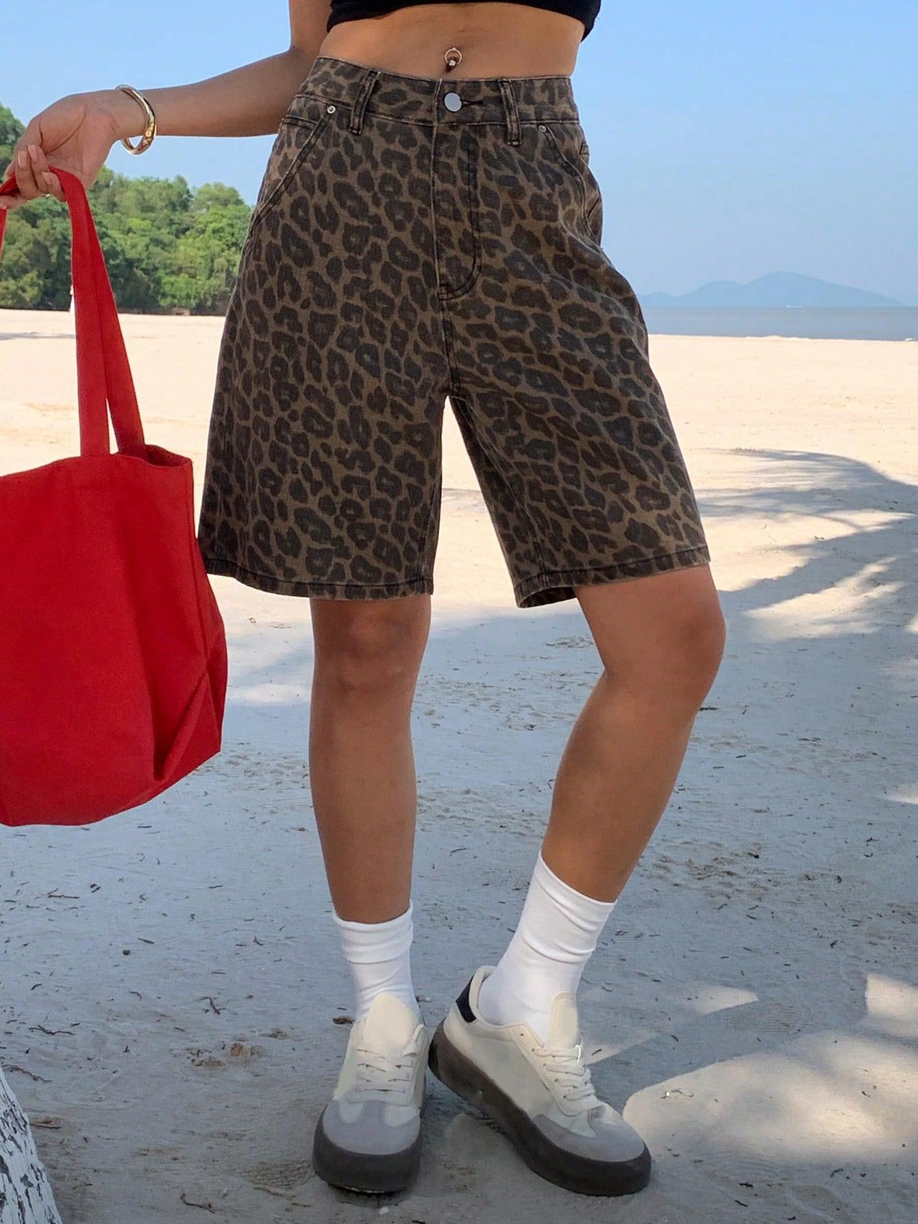 SHEIN SPODENKI ANIMAL PRINT S06__XL