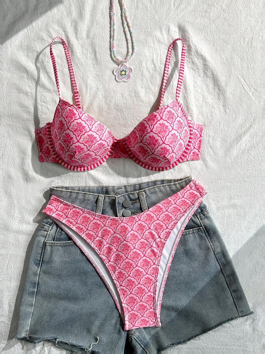 SHEIN DWUCZĘŚCIOWY STRÓJ KĄPIELOWY S09__M