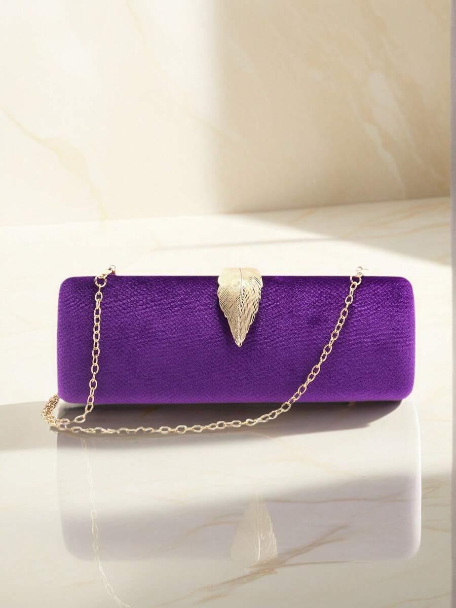 SHEIN FIOLETOWE TOREBKA ZDOBIENIE S07__5X26X9CM