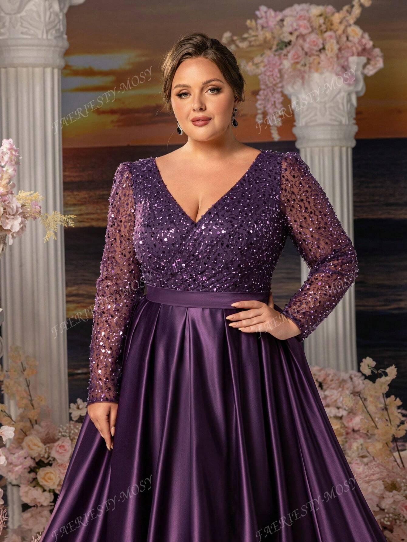 SHEIN FIOLETOWA MAXI SUKIENKA SIATECZKA S06__XXL