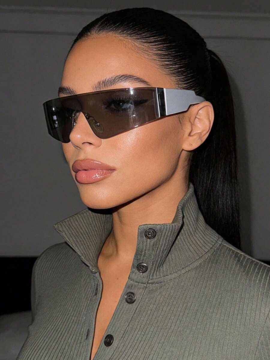 SHEIN SZARE OKULARY PRZECIWSŁONECZNE S07__
