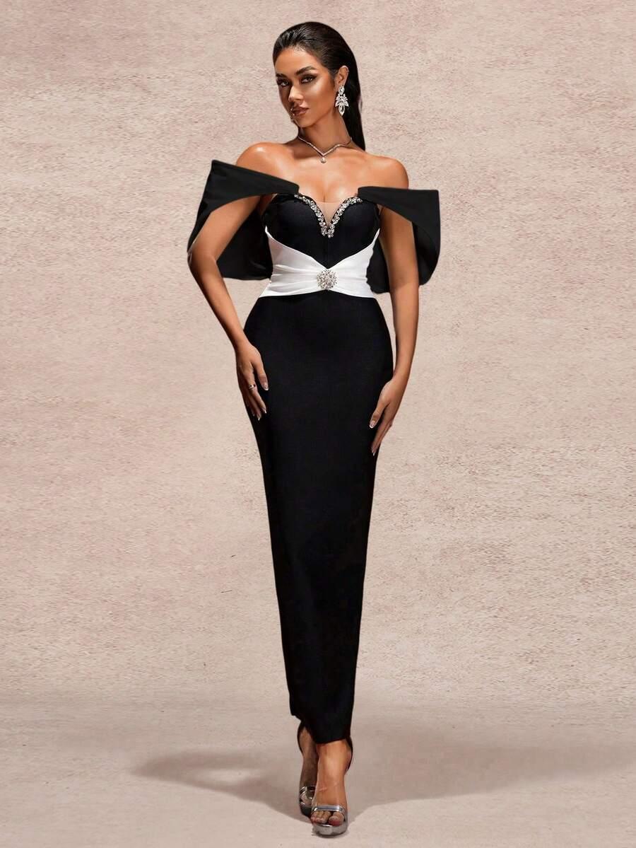 SHEIN ASYMETRYCZNA MAXI SUKIENKA S06__XL