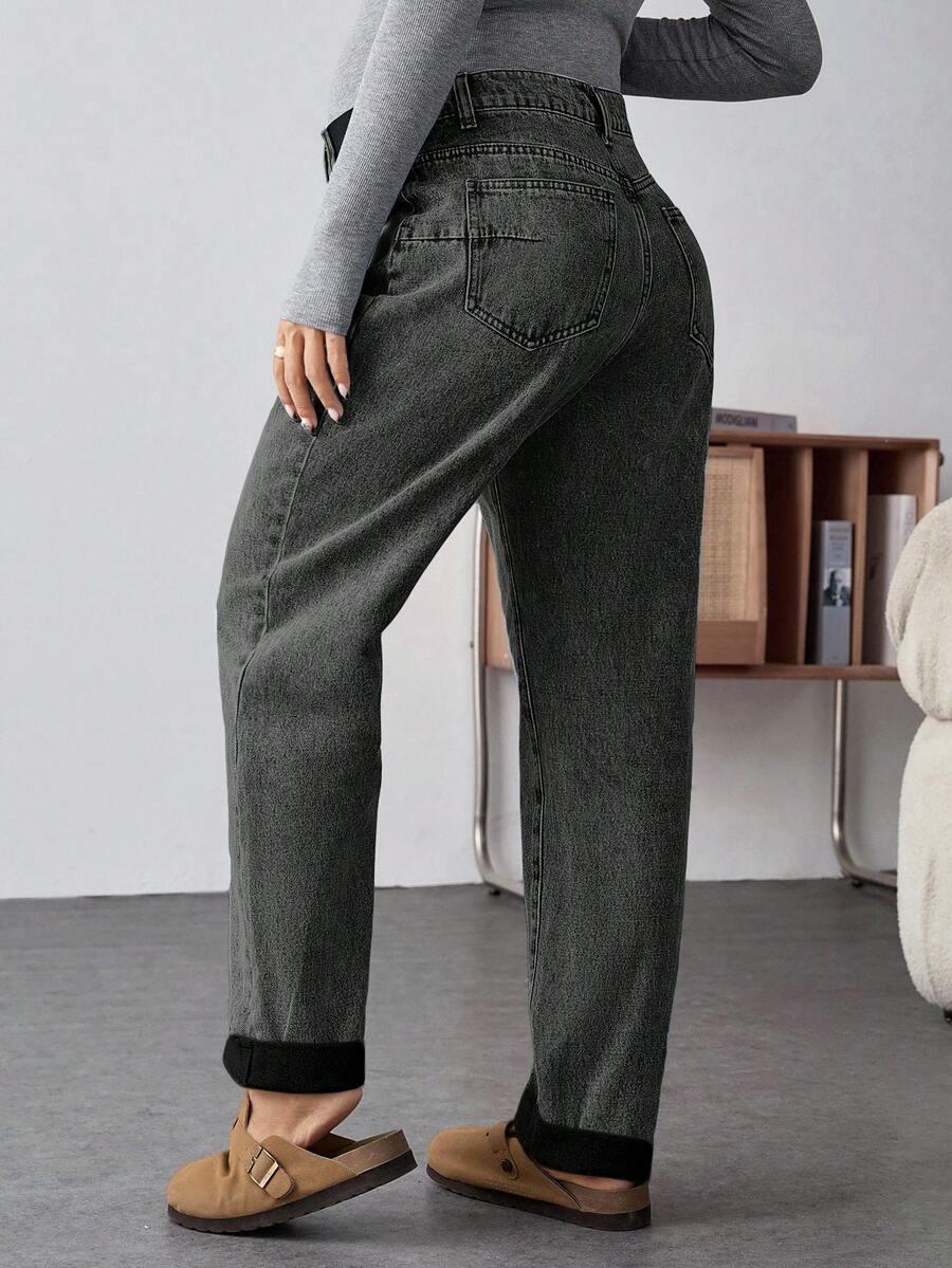 SHEIN CIĄŻOWE SPODNIE JEANS S06__S