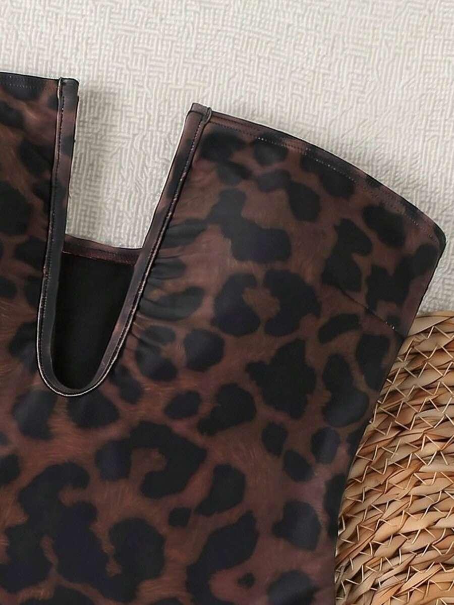 SHEIN JEDNOCZĘŚCIOWY STRÓJ KĄPIELOWY ANIMAL PRINT PK01__XS
