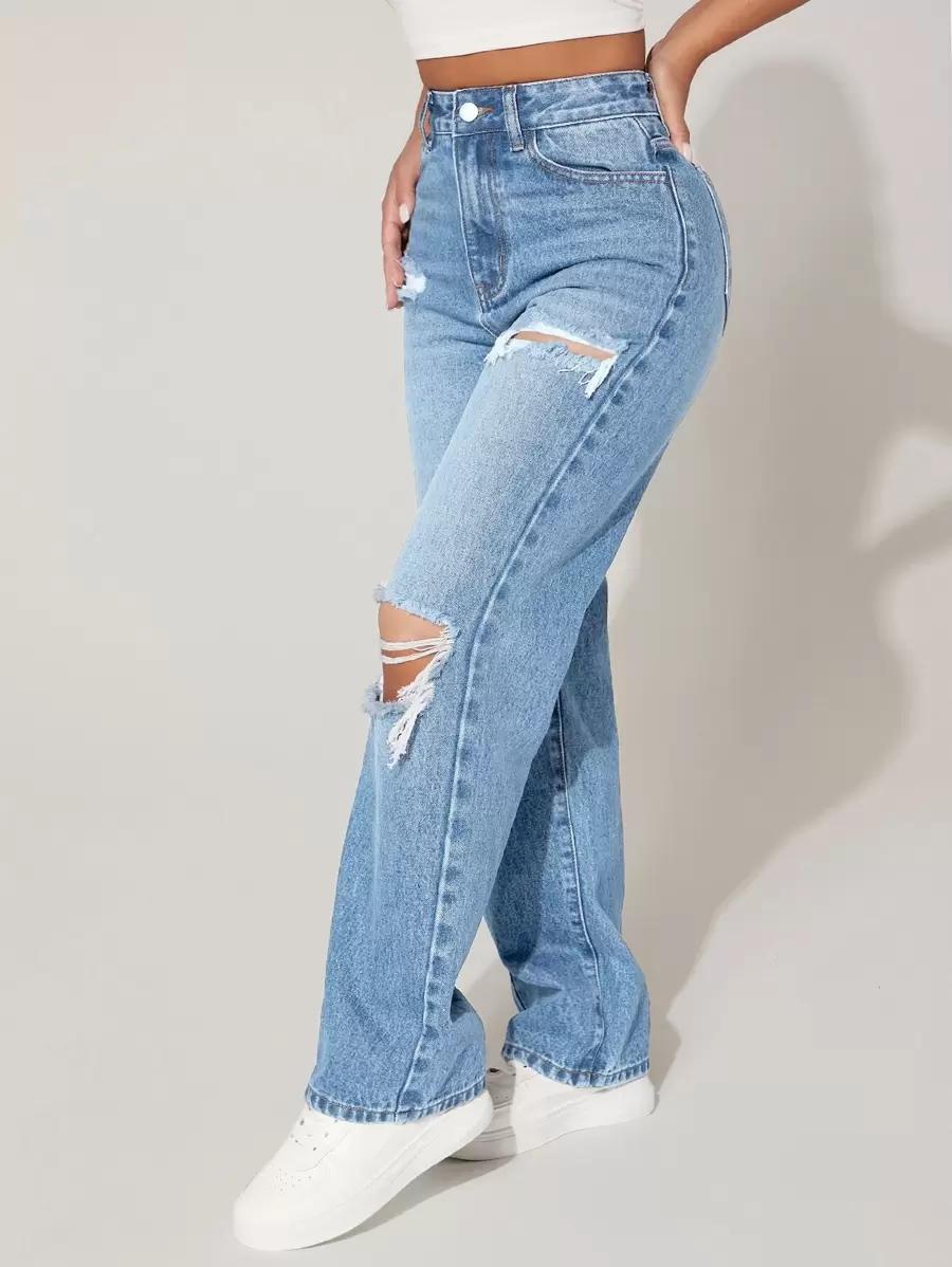 SHEIN NIEBIESKIE SPODNIE JEANS S06__S