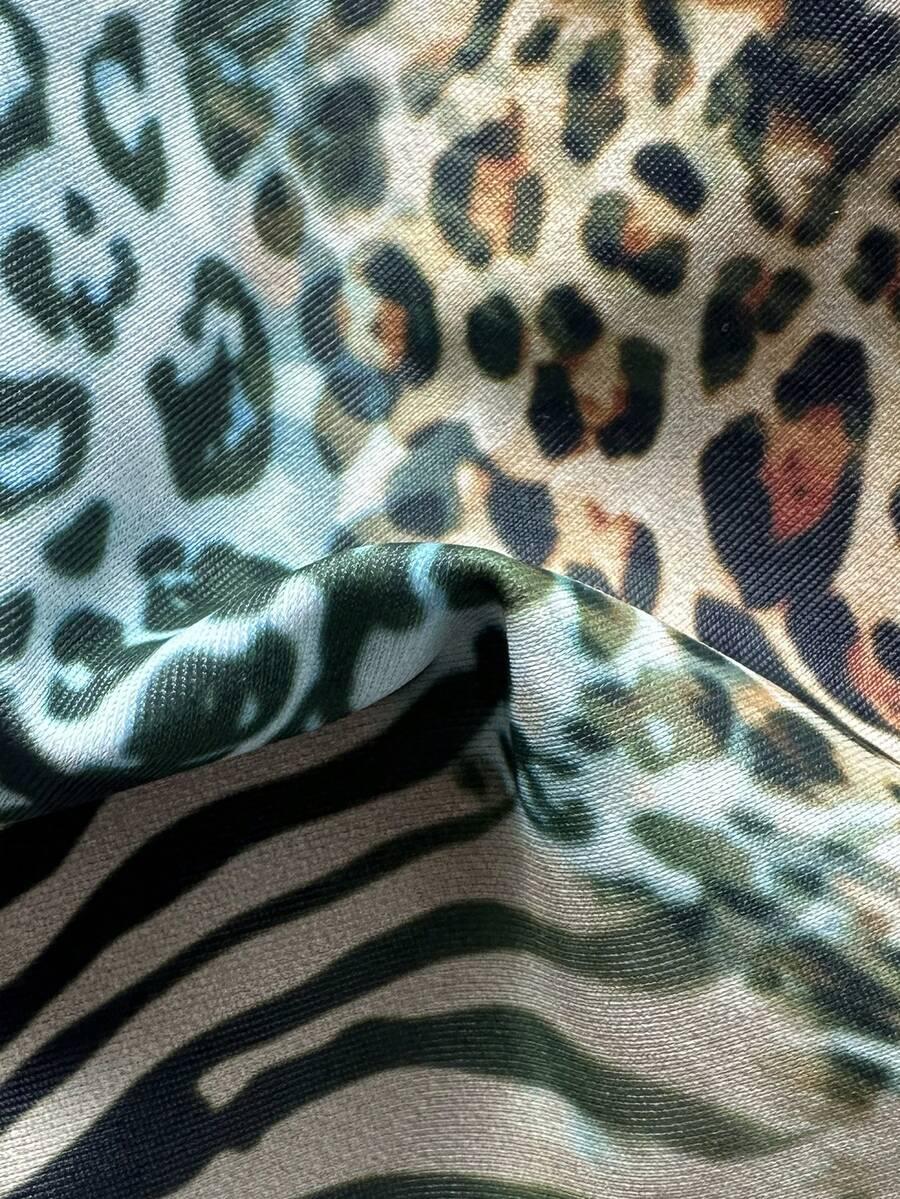 SHEIN STRÓJ KĄPIELOWY ANIMAL PRINT S09__S