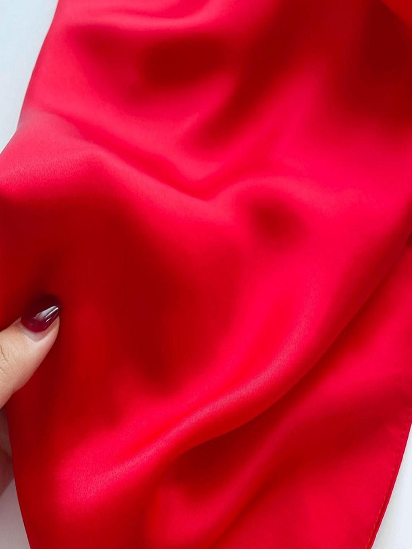 SHEIN CZERWONA CHUSTA NA GŁOWĘ S07