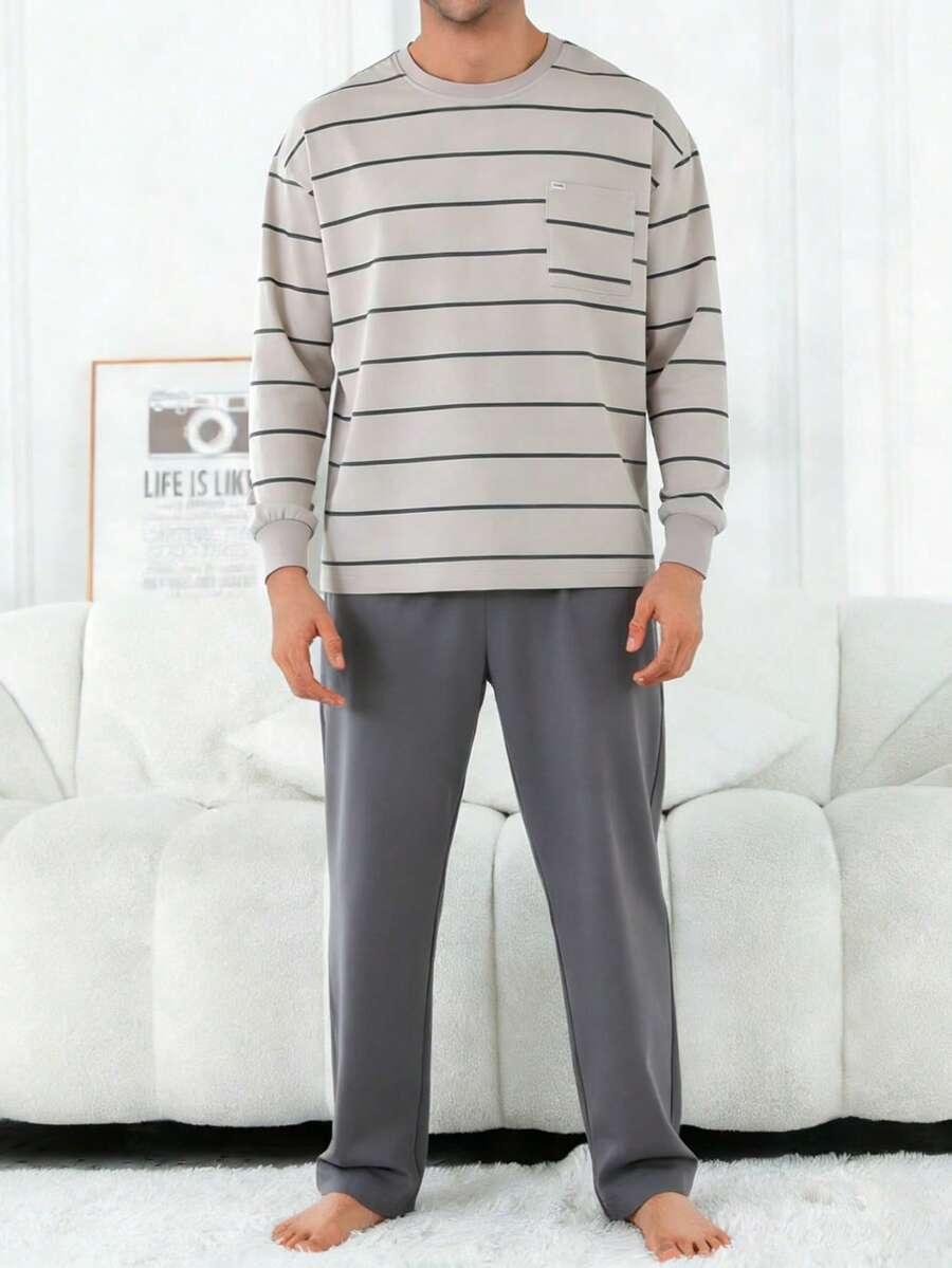 SHEIN KOMPLET PIŻAMA SPODNIE KOSZULKA Z DŁUGIM RĘKAWEM S06__6XL