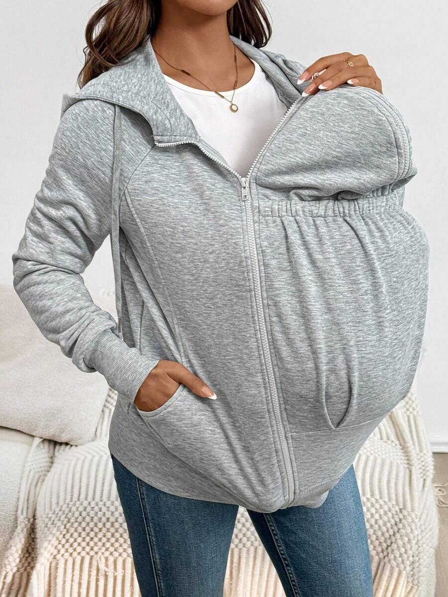 SHEIN SZARA BLUZA ZAMEK S06__XXL