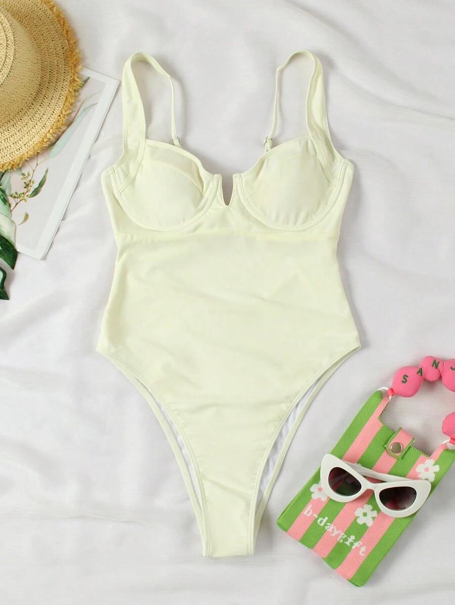 SHEIN JEDNOCZĘŚCIOWY STRÓJ KĄPIELOWY S09__S