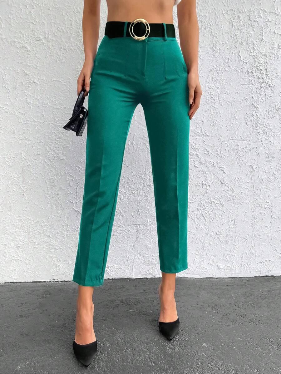 SHEIN ZIELONE PROSTE SPODNIE S06__L