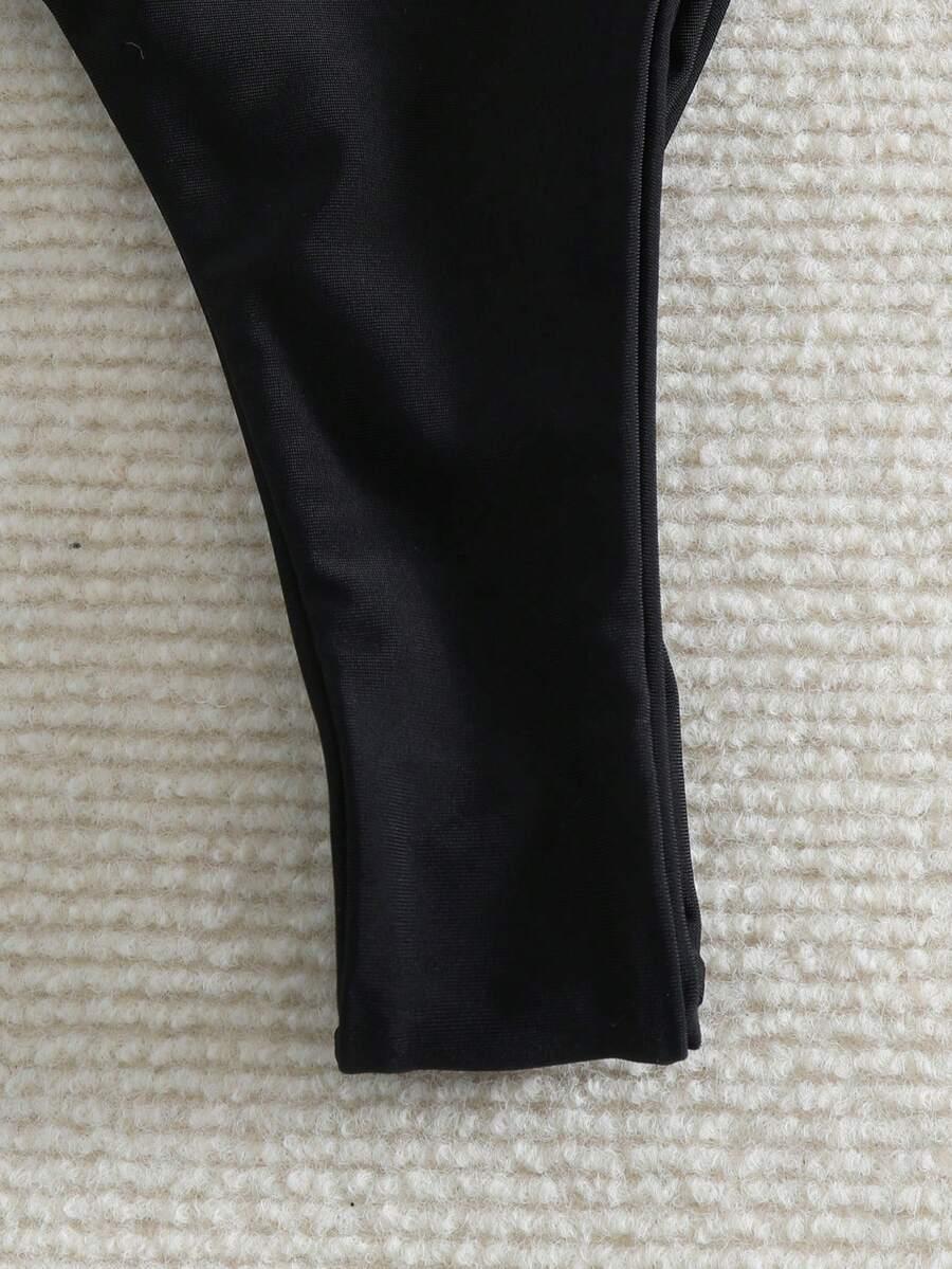 SHEIN CZARNY DWUCZĘŚCIOWY STRÓJ KĄPIELOWY S09__L