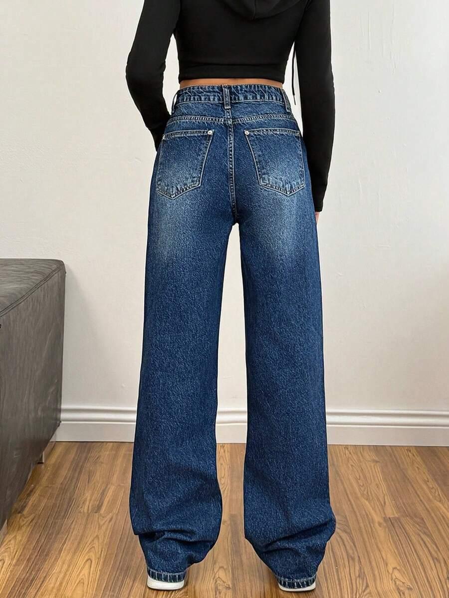 EURMUSE PROSTE SPODNIE JEANS PK01__S