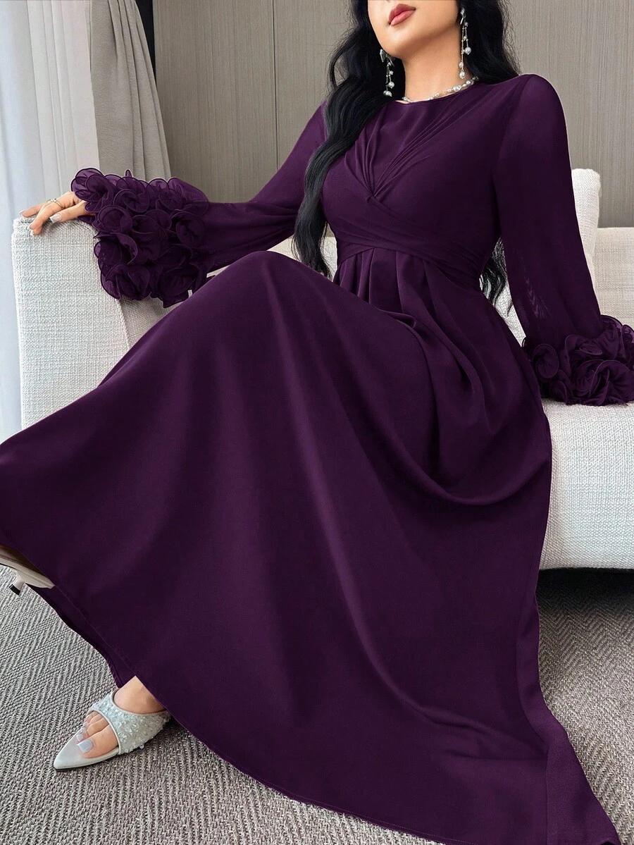 MODELYN FIOLETOWA MAXI SUKIENKA S06__L