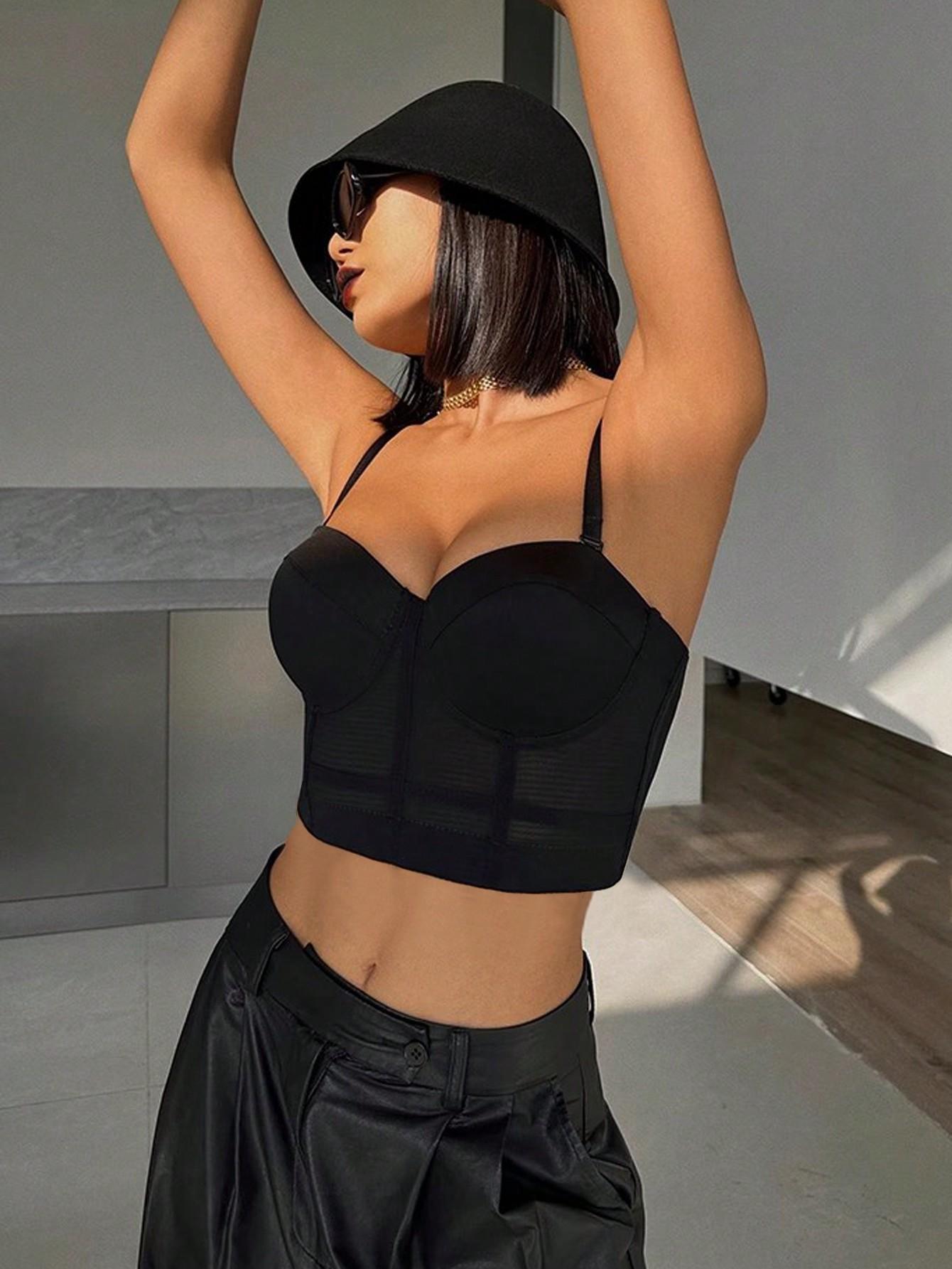 SHEIN TOP NA RAMIĄCZKACH S06__XS
