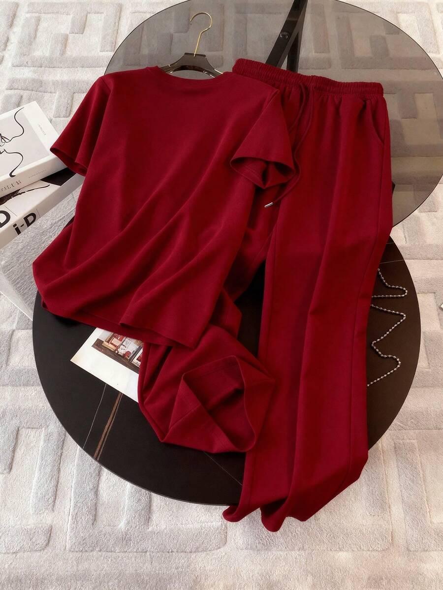 SHEIN T-SHIRT SPODNIE KOMPLET S06__L