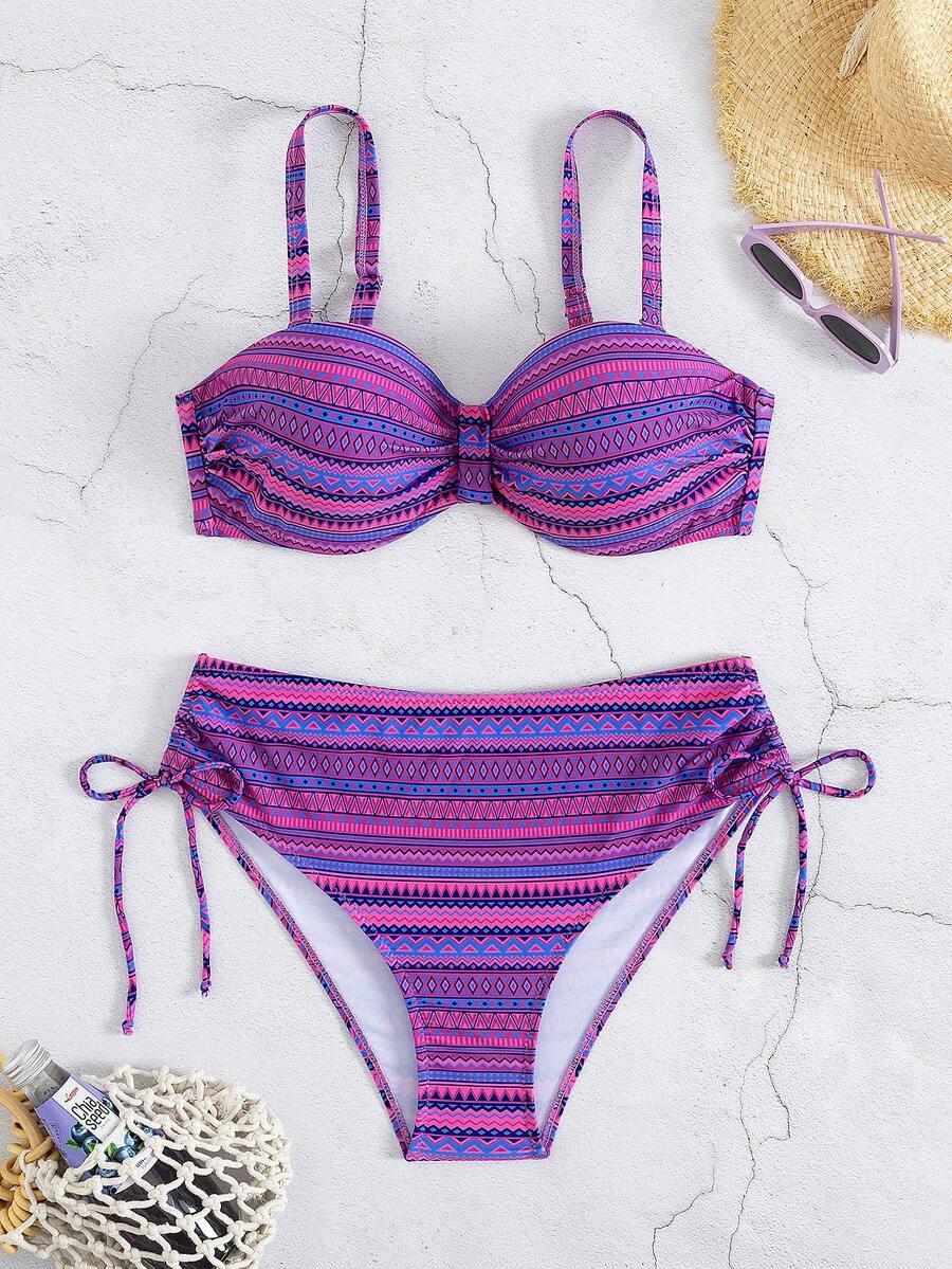 SHEIN DWUCZĘŚCIOWY STRÓJ KĄPIELOWY WZÓR S09__M