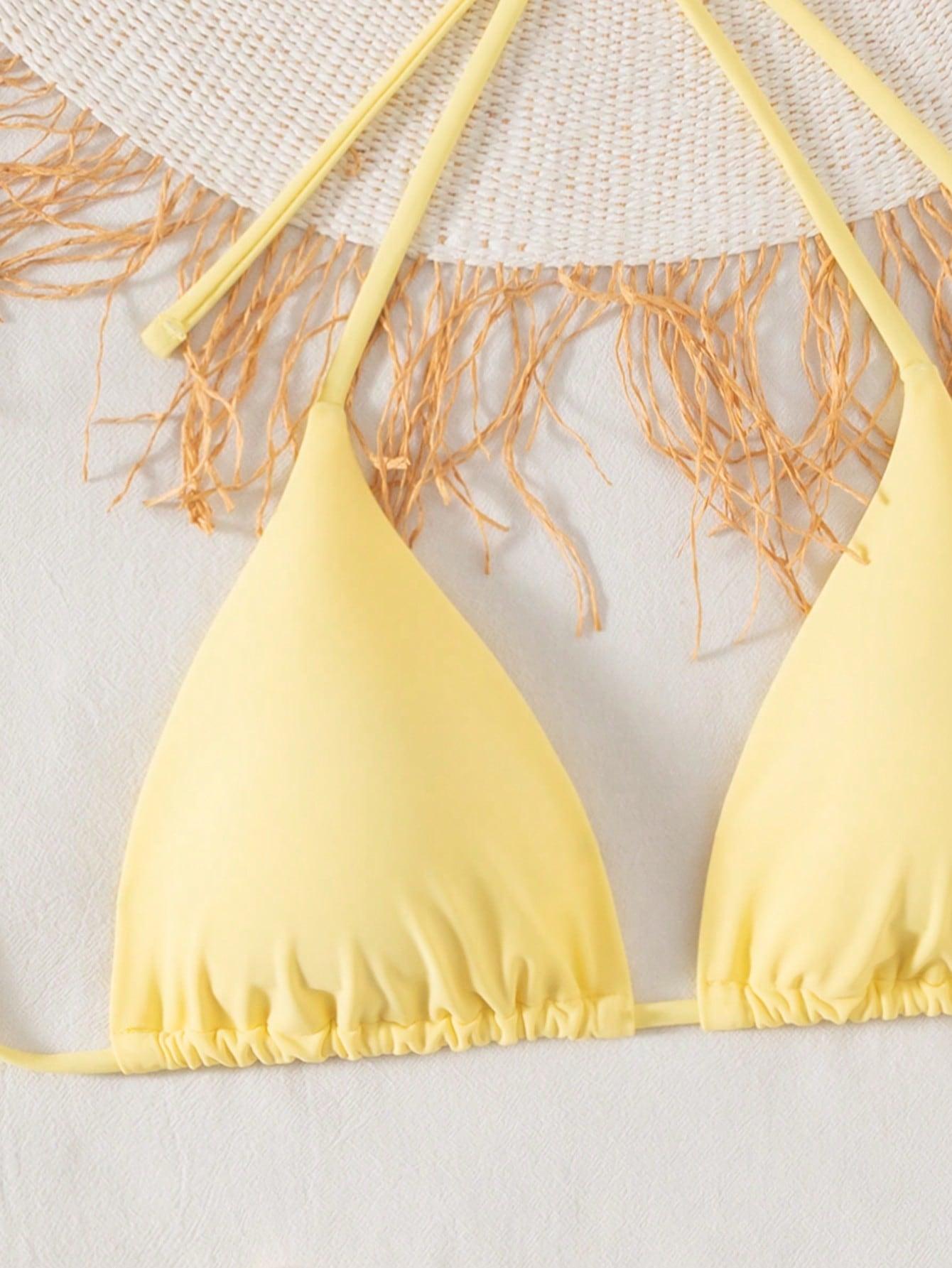 SHEIN TRZYCZĘŚCIOWY STRÓJ KĄPIELOWY S09__M