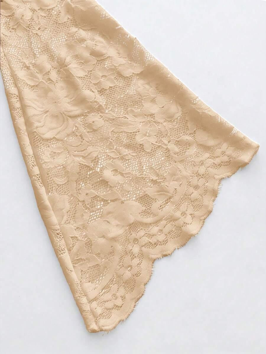 FRANCLIA BEŻOWE BODY KORONKA S06__M
