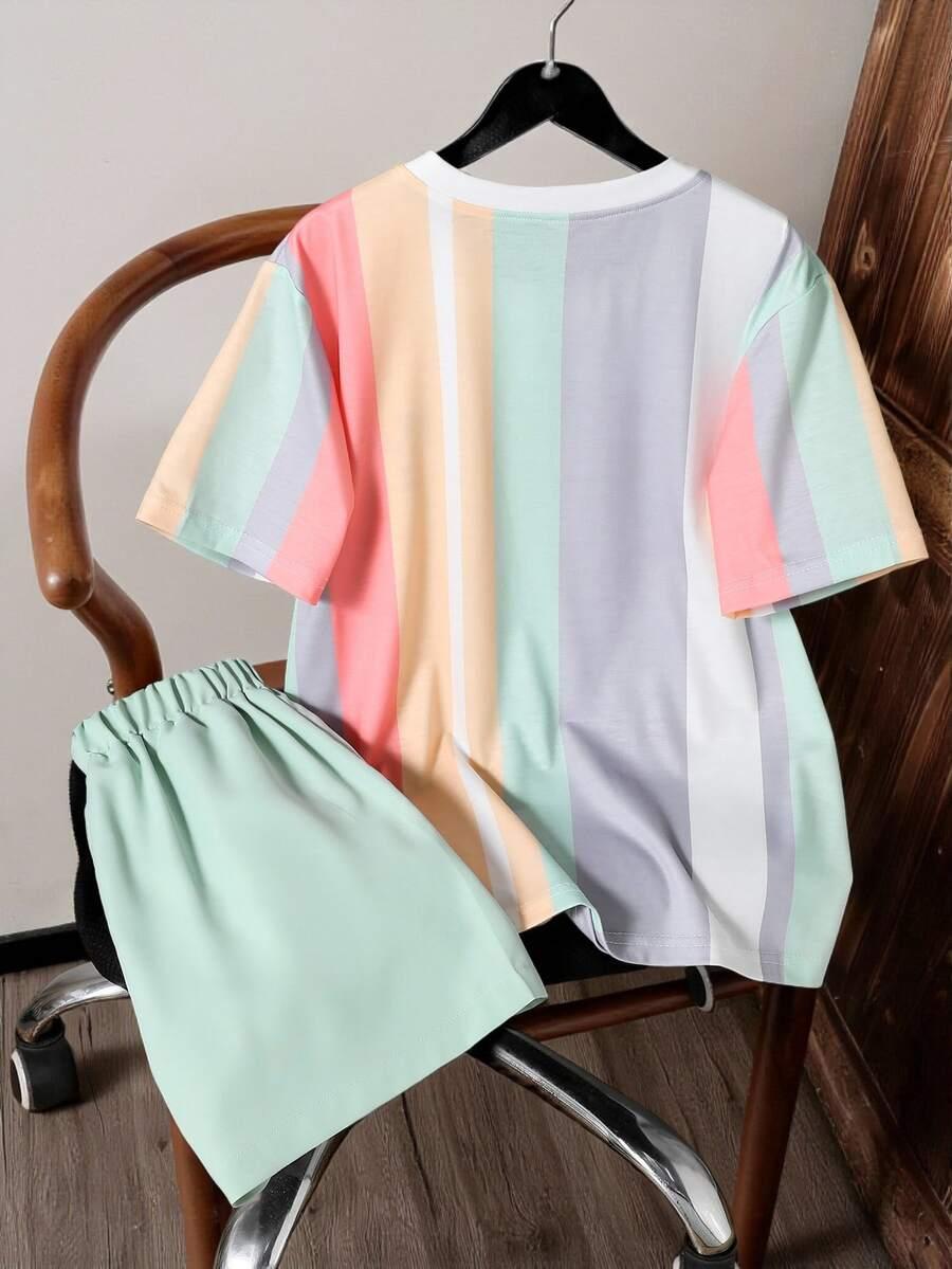 SHEIN T-SHIRT SPODENKI KOMPLET S06__140-146