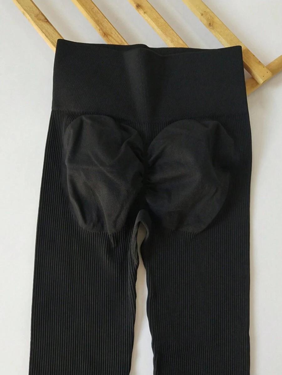 SHEIN CZARNE LEGGINSY WYSOKI STAN S06__L