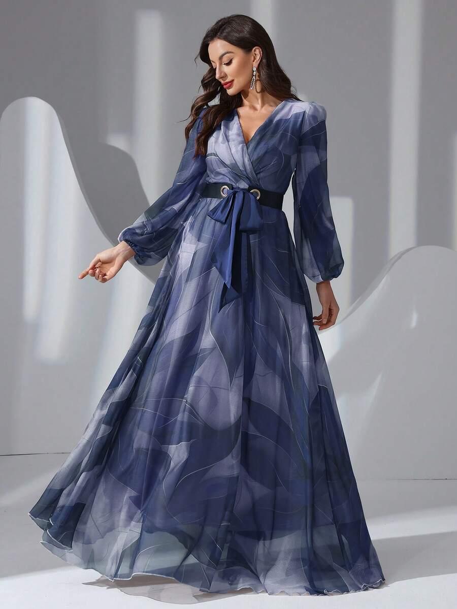 SHEIN ROZKLOSZOWANA MAXI SUKIENKA S06__XL