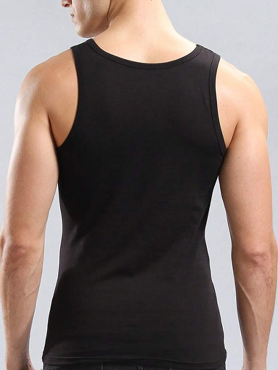 SHEIN CZARNA KOSZULKA BEZ RĘKAWÓW 5-PACK S06__M