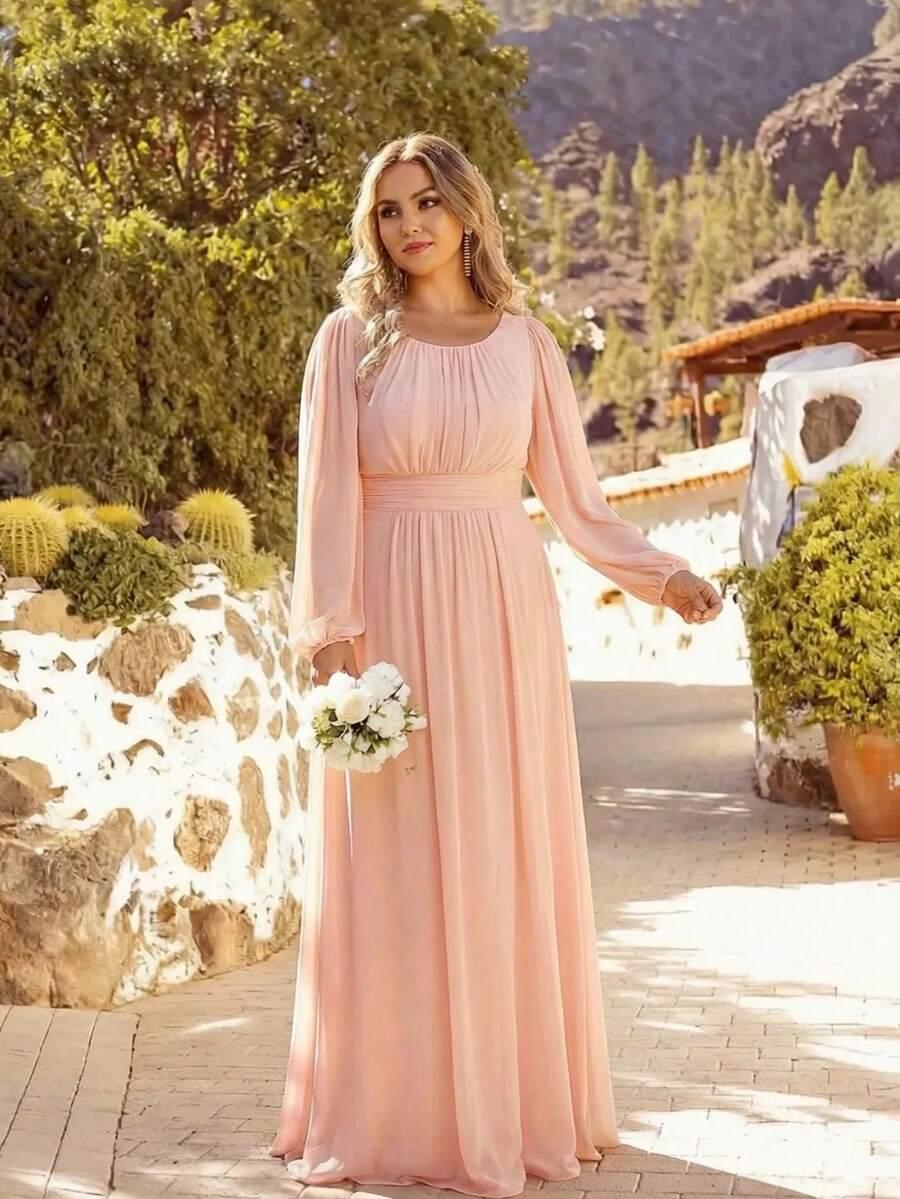 SHEIN RÓŻOWA MAXI SUKIENKA S06__50
