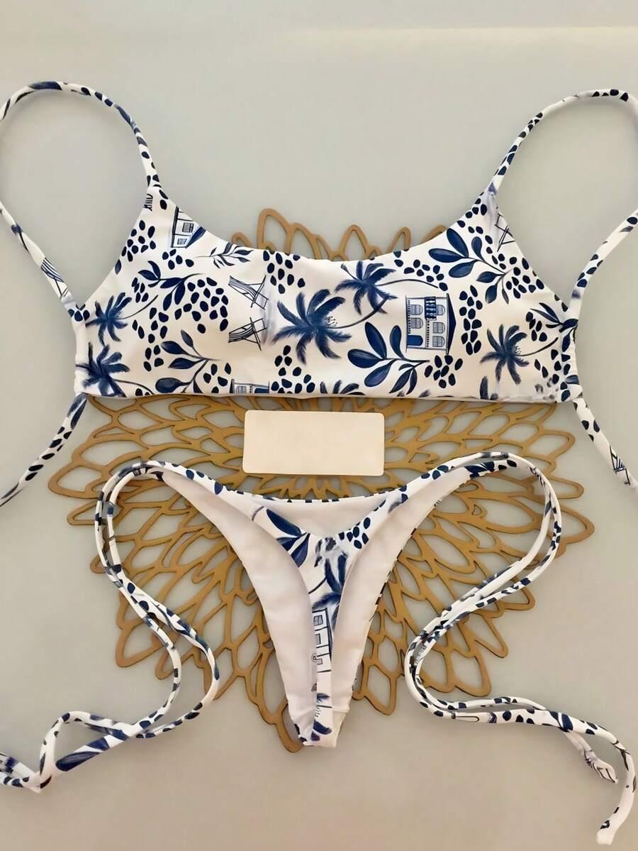 SHEIN DWUCZĘŚCIOWY STRÓJ KĄPIELOWY WZÓR S09__S