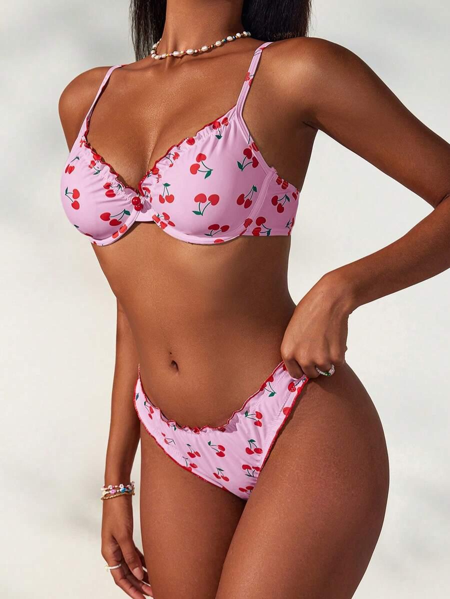 SHEIN DWUCZĘŚCIOWY STRÓJ KĄPIELOWY S06__L