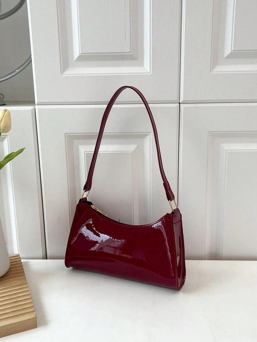 SHEIN CZERWONA TOREBKA IMITACJA SKÓRY S07__24,5 X 6 X 15 CM