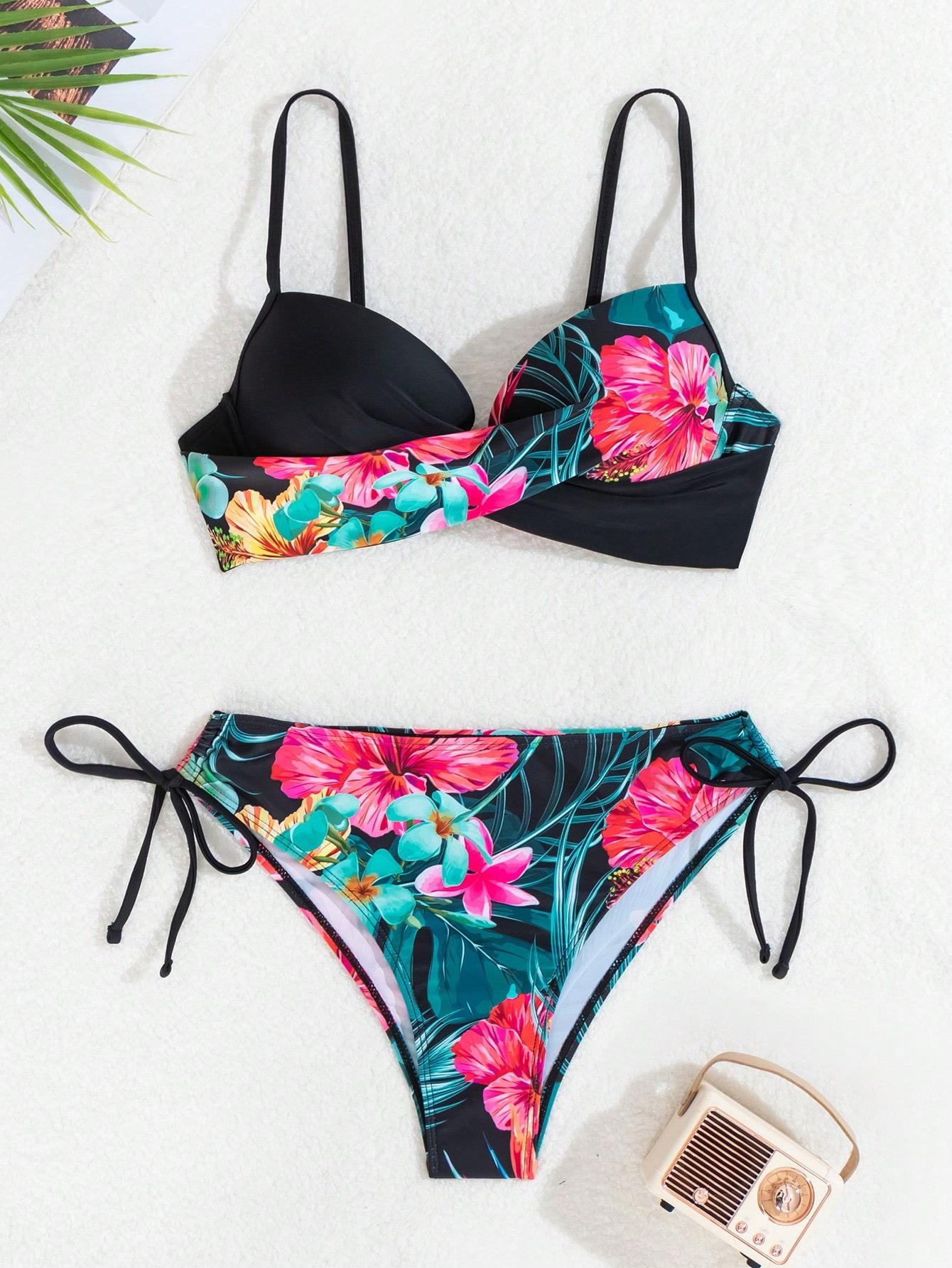 SHEIN DWUCZĘŚCIOWY STRÓJ KĄPIELOWY S06__M
