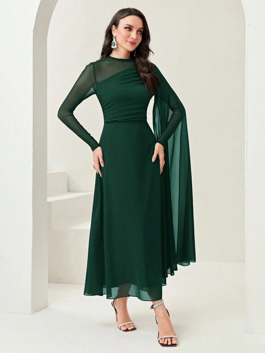 SHEIN ZIELONA MAXI SUKIENKA S06__L