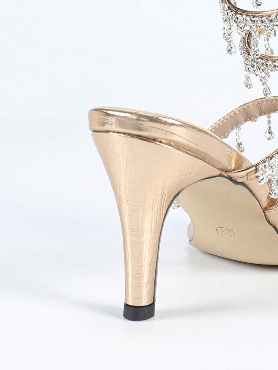 SHEIN ZŁOTE SANDAŁY ZDOBIENIE S06__38