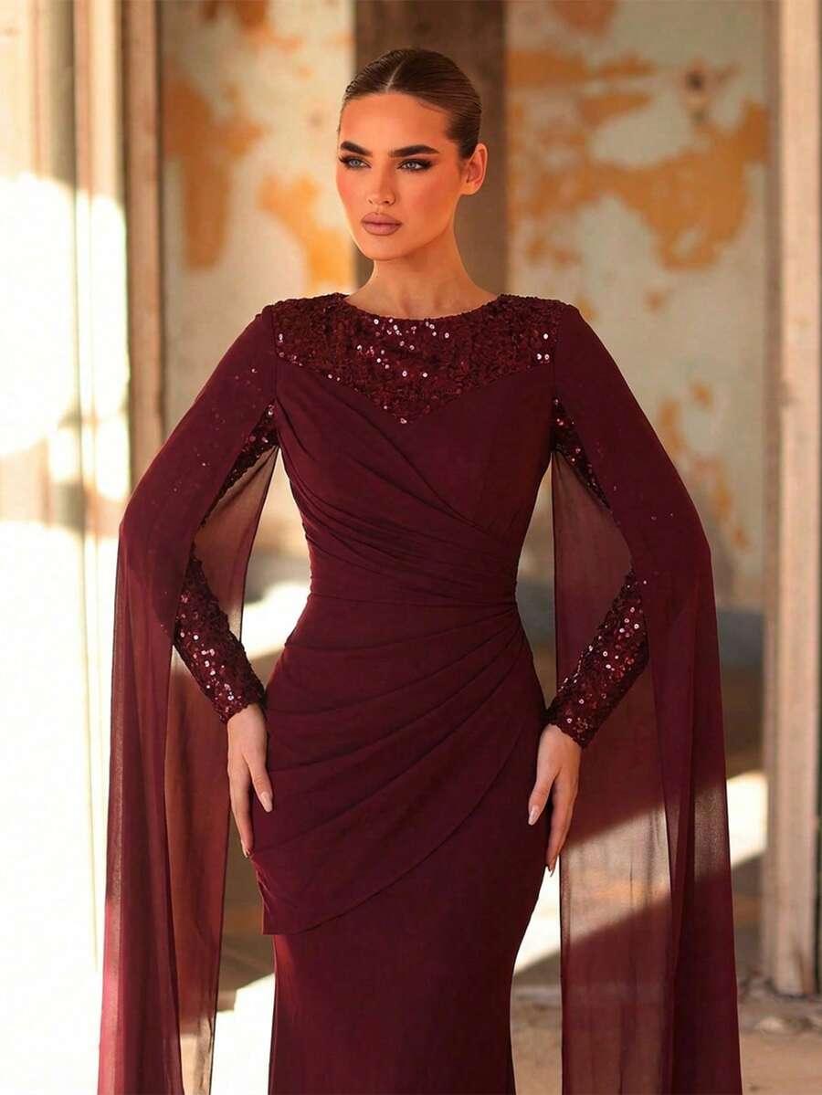 AUREIA BORDOWA MAXI SUKIENKA S06__M