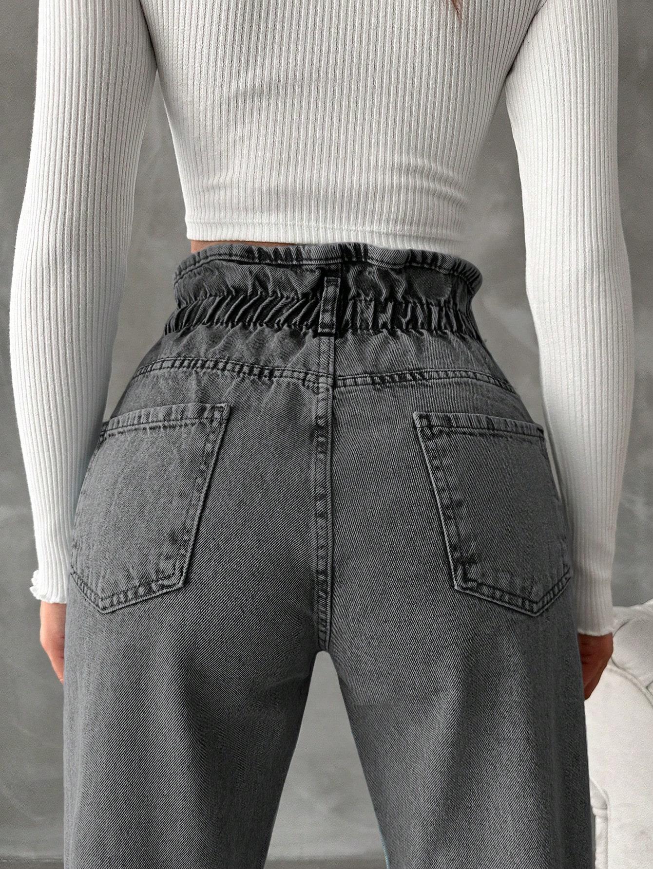 SHEIN SZARE SPODNIE JEANS S06__S