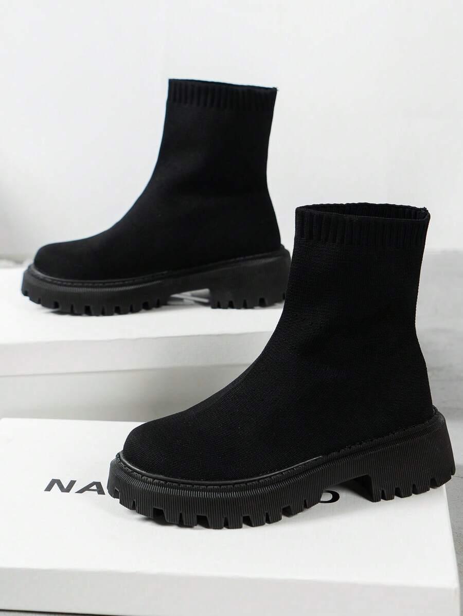 SHEIN CZARNE WSUWANE BOTKI W01__40,5