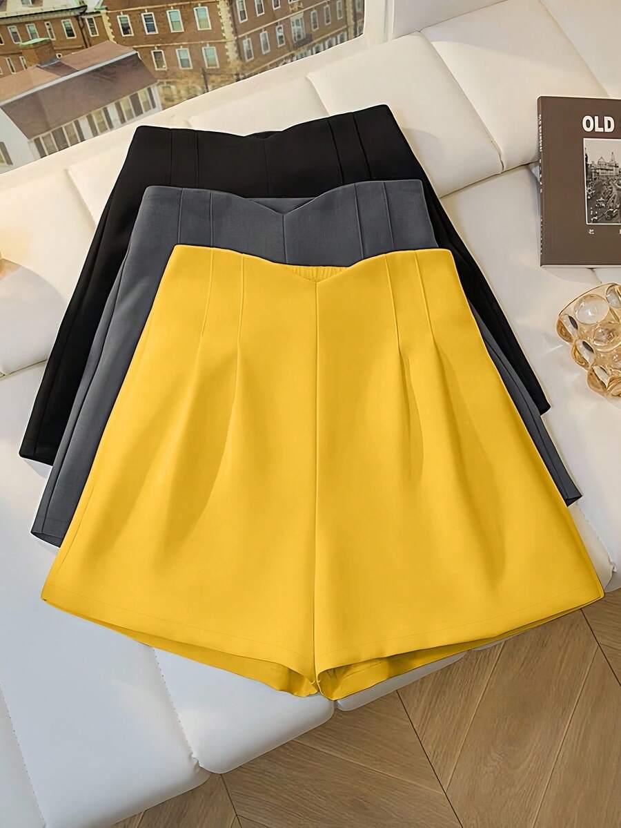 SHEIN ŻÓŁTE SPODENKI CASUAL S06__L
