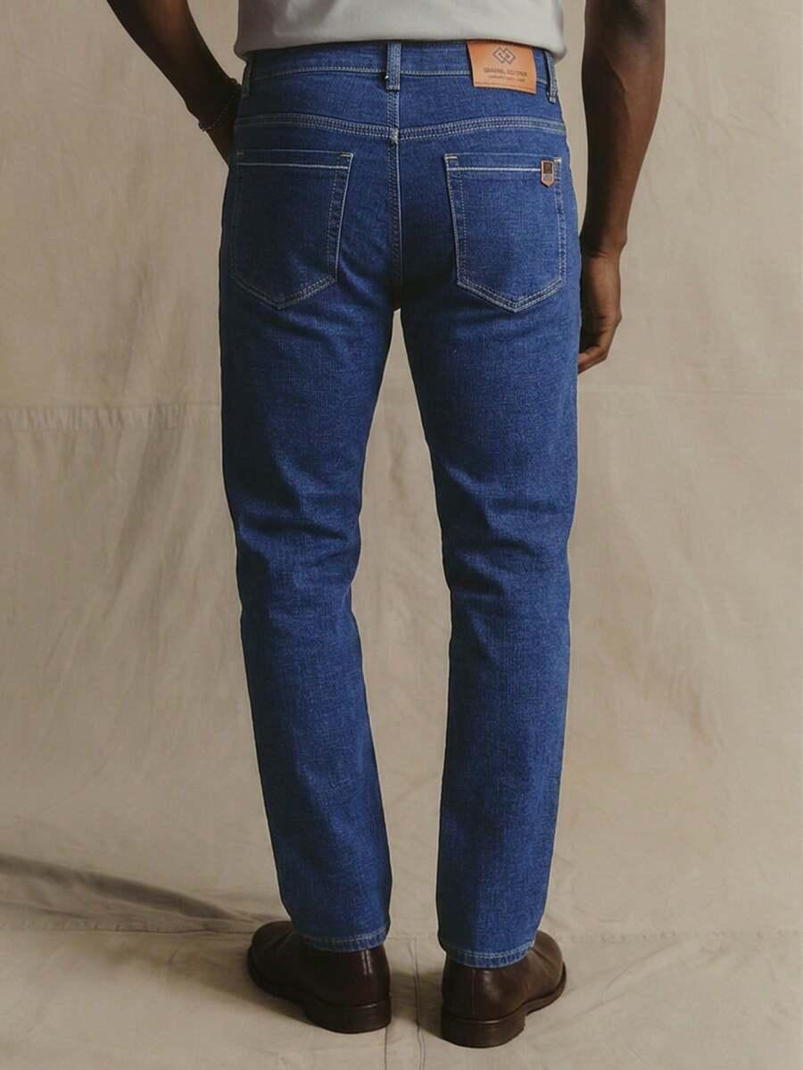 SHEIN NIEBIESKIE SPODNIE JEANSOWE S06__48